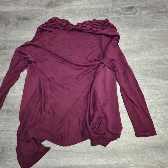 Roz & Ali Purple Open Front Cardigan NWT - Picture 6 of 7